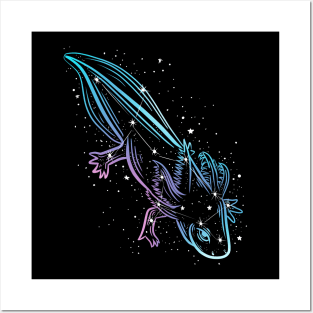 Axolotl constellation Posters and Art